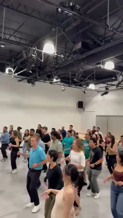 Dancers in the Friday warm-up at Bachata Lab, Smuin Center for Dance, San Francisco